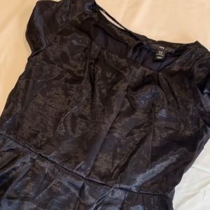 H&M Silk dressy navy blue blouse
